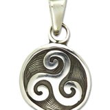 Pandantiv amuleta din argint pentru cunoastere si inspiratie Rob Ray Simboluri Mistice - Triskelion